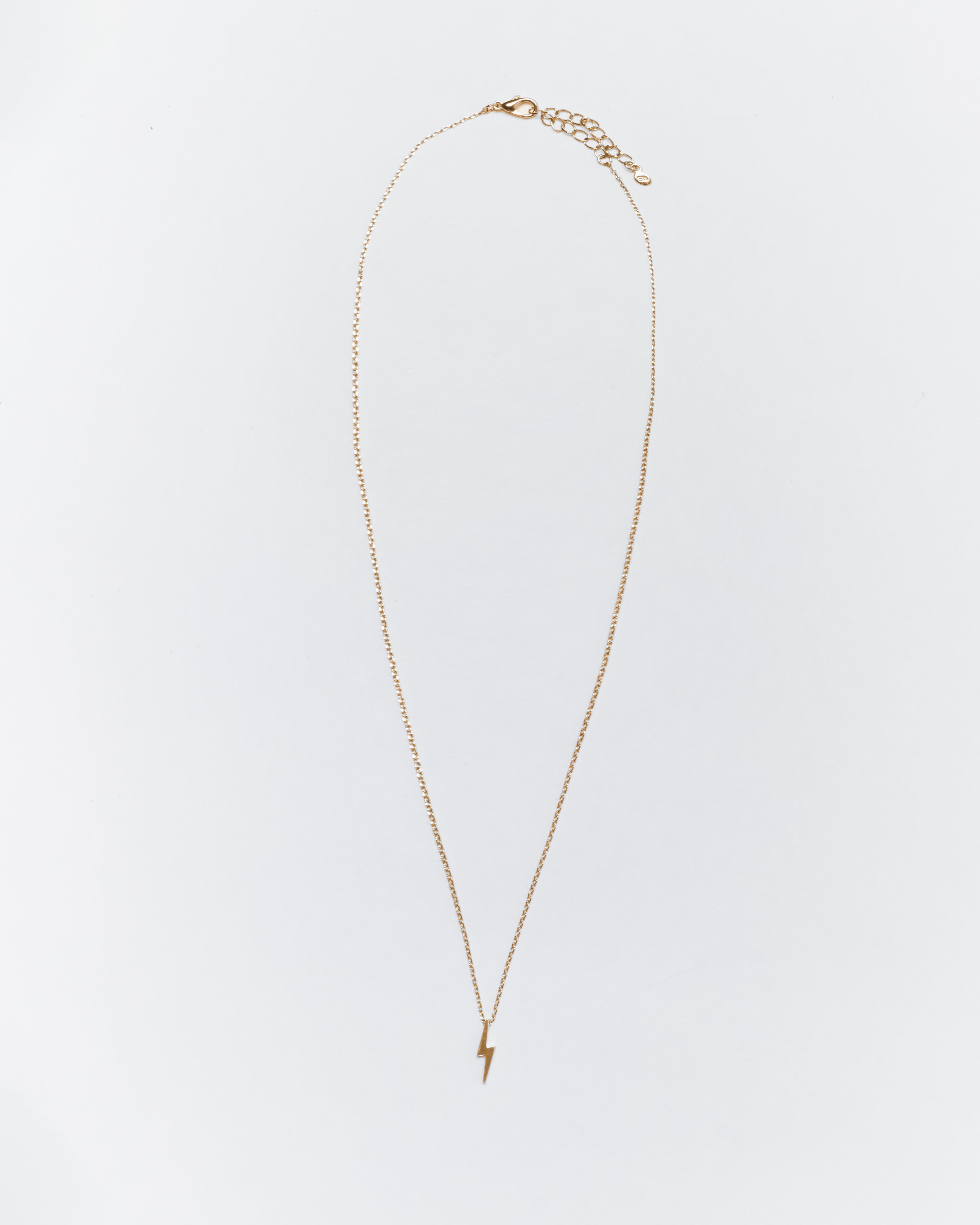 Lightning Pendant Necklace - Gold