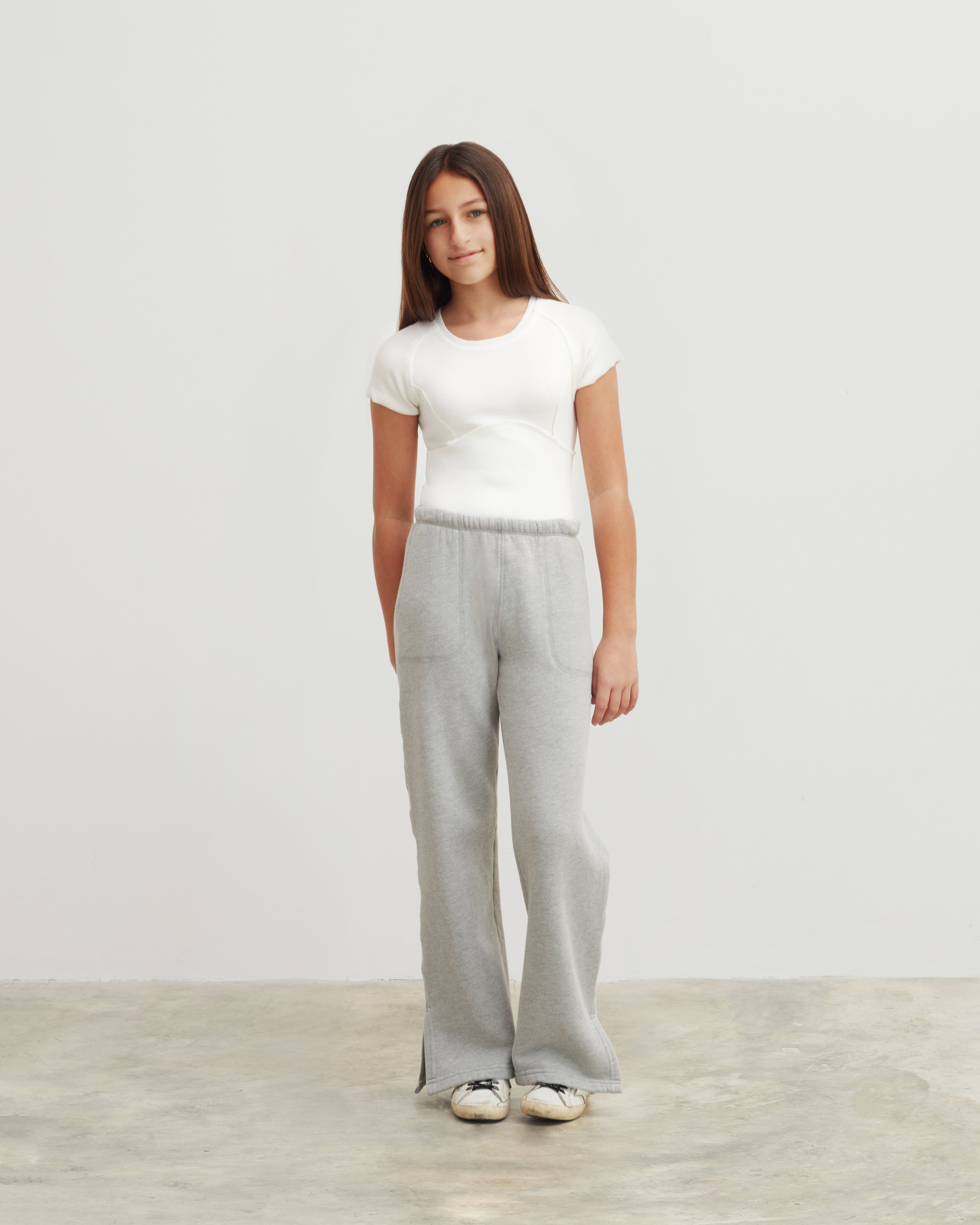 Rayon Rib Cap Sleeve Baseball Tee - Ecru