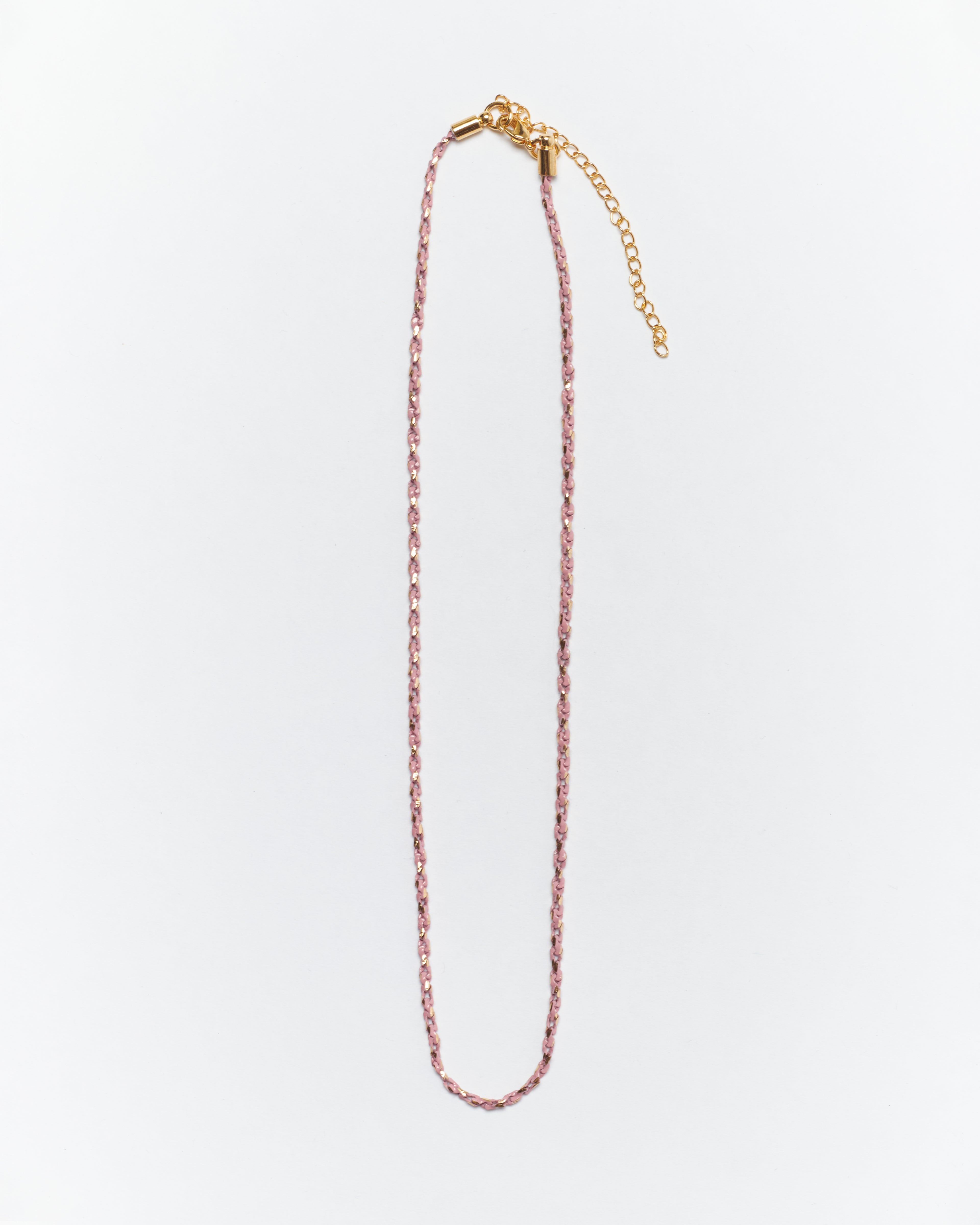 Metal Link Necklace - Pink