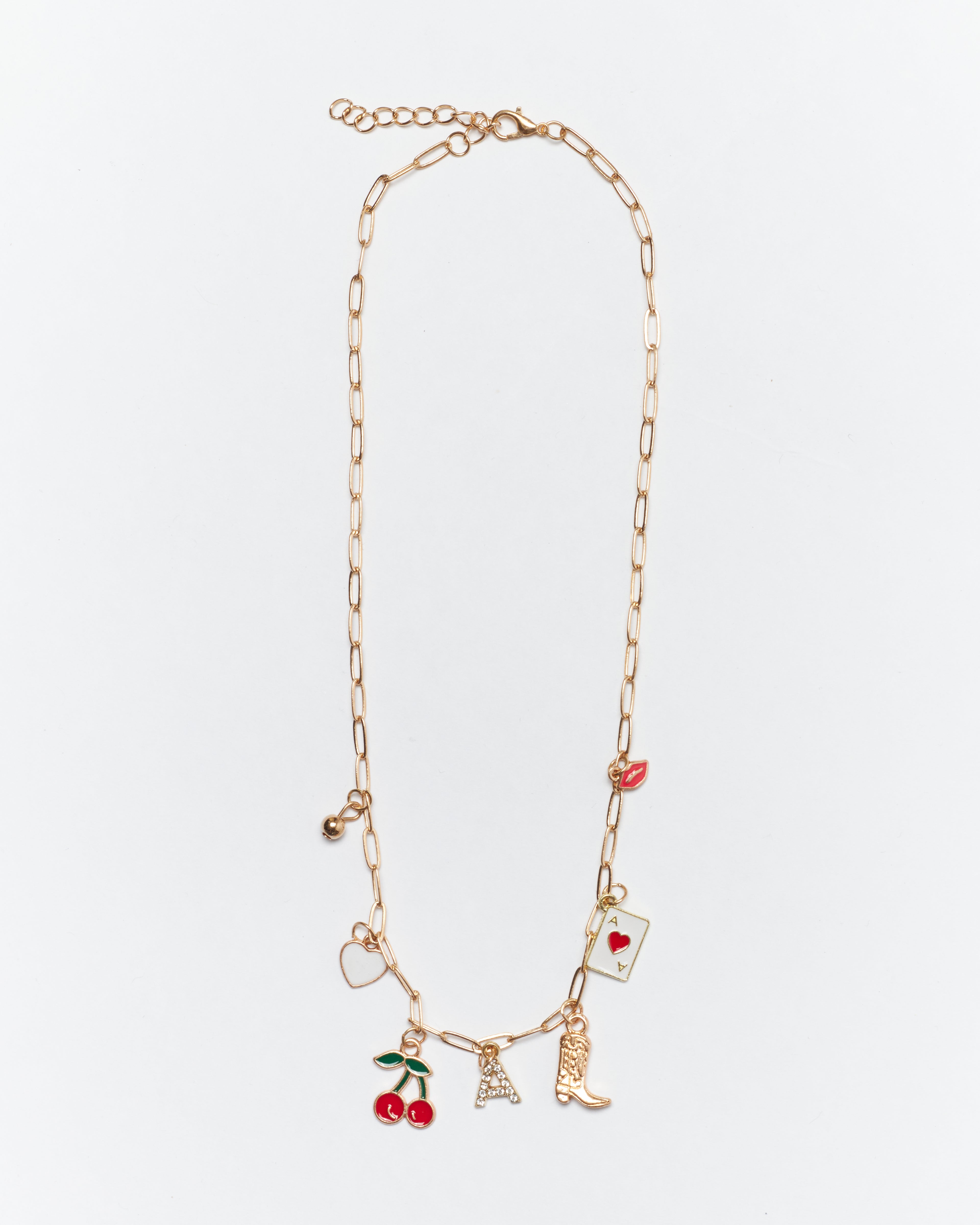 Multicharm Pendant Necklace - Gold